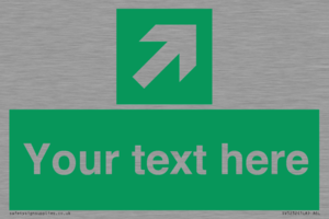 Custom Arrow Top Right Sign